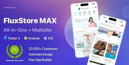 دانلود اپلیکیشن فلاتر فروشگاهی FluxStore MAX