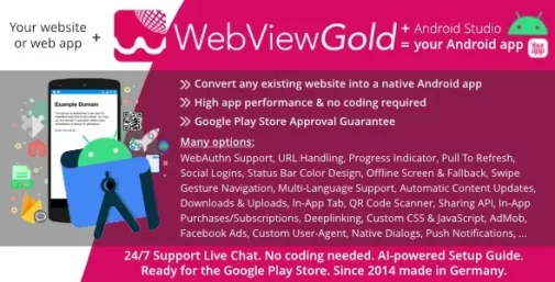 WebViewGold ابزار تبدیل سایت به اپلیکیشن اندروید