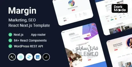 قالب Margin قالب React Next js + هدلس وردپرس