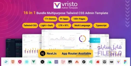 دانلود Vristo وریستو قالب ناحیه مدیریت و داشبورد ادمین