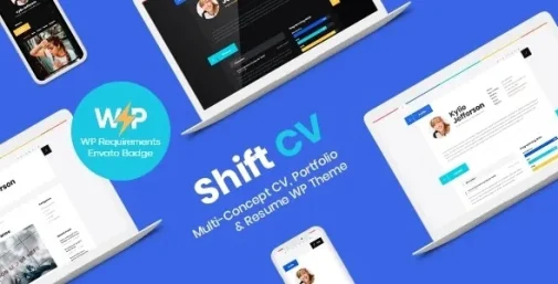 دانلود ShiftCV شیفت سی وی قالب رزومه وردپرس