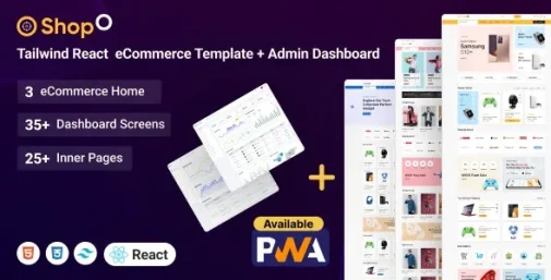 دانلود Shopo Tailwind React قالب فروشگاهی ری اکت تیلویند