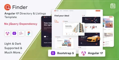 دانلود Finder قالب انگولار دایرکتوری و فهرست