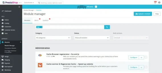 دانلود افزونه Cache warmer کش پرستاشاپ