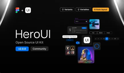 دانلود مجموعه کامپوننت ری اکت HeroUI Pro