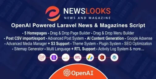 دانلود اسکریپت NewsLooks سایت ساز لاراول