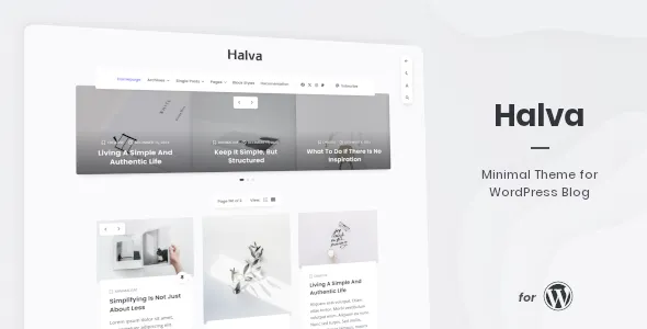 دانلود قالب مینیمال وبلاگی Halva برای وردپرس