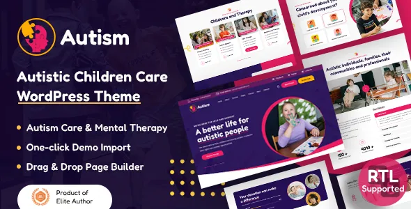 دانلود Autism قالب توانبخشی کودکان اوتیسم وردپرس