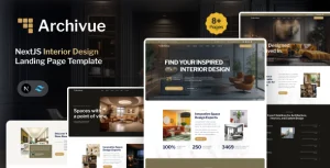 دانلود Archivue NextJS قالب لندینگ دکوراسیون داخلی
