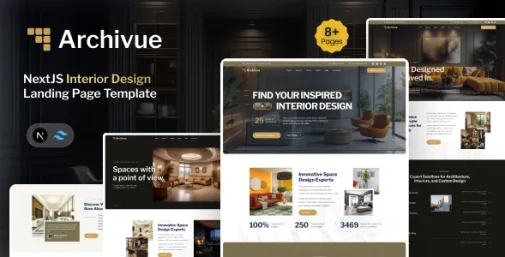 دانلود Archivue NextJS قالب لندینگ دکوراسیون داخلی