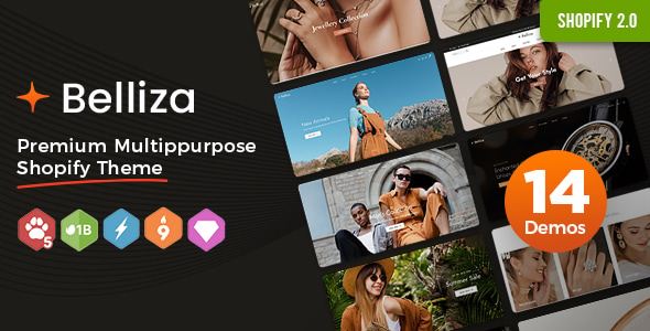 دانلود قالب Belliza برای شاپیفای