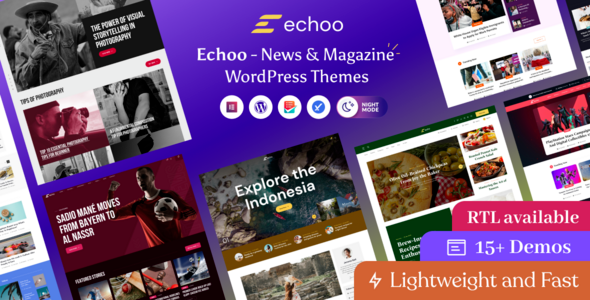 دانلود قالب مجله ای Echoo برای وردپرس + راستچین