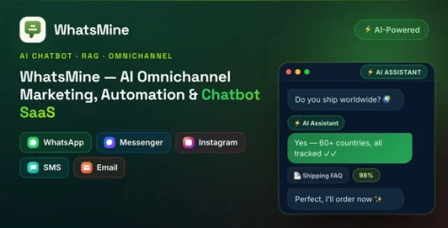 دانلود WhatsMine اسکریپت مارکتینگ و چت بات هوش مصنوعی واتس اپ